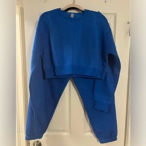 These Three Boutique cropped sweatshirt & jogger set